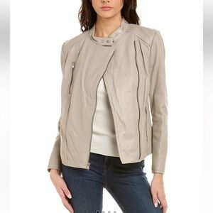 MARC NEW YORK WOMENS ASYMMETRICAL LEATHER MOTO JACKET